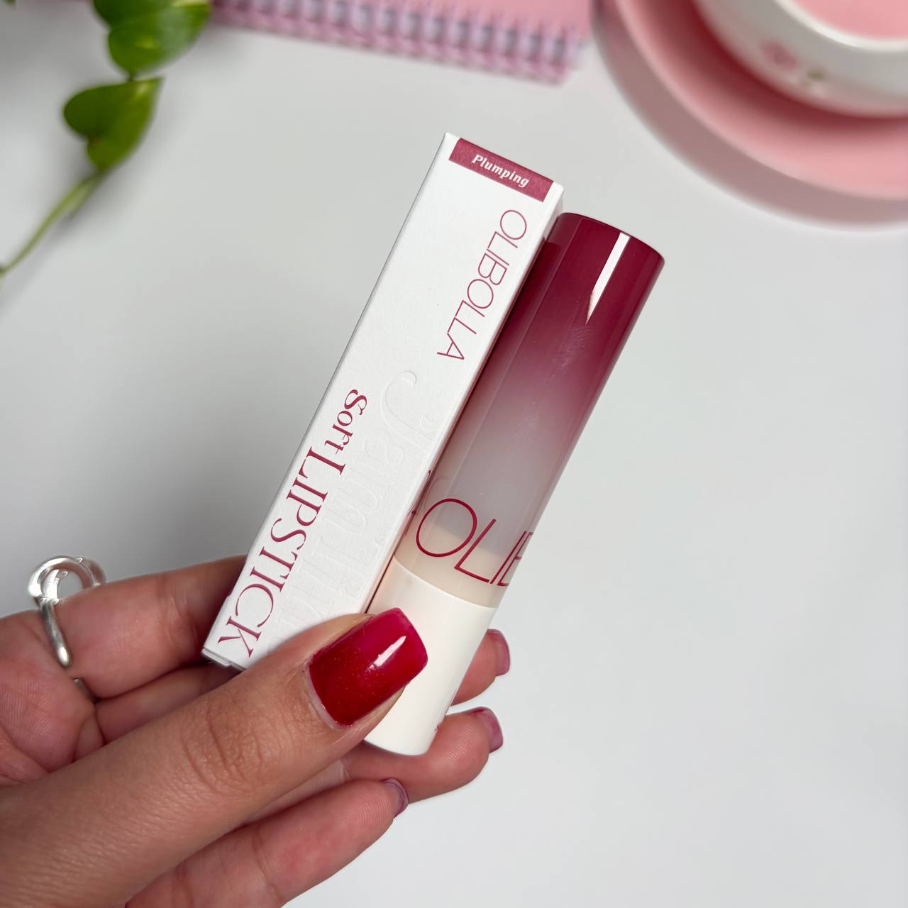 رژ جامد خیس ژلی اولیبولا/OLIBOLLA/بدون شاین /کیفیت ماندگاری بالا